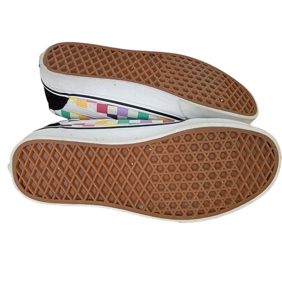 Vans Old Skool Multicolor Rainbow Checkers Skate Shoes Womens Size 8.5 US - Picture 7 of 8